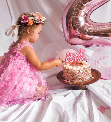 Whimsical Butterfly Tulle Dress - Rose Pink - Fox Baby & Co