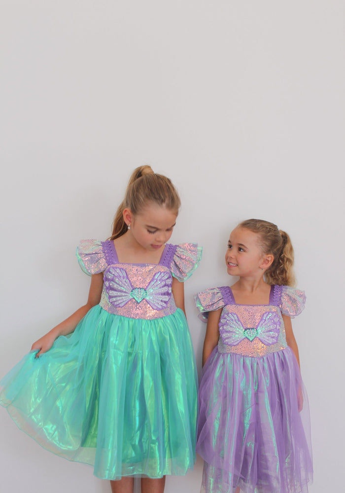 Wonderland Mermaid Princess Birthday Party Dress - Green - Fox Baby & Co
