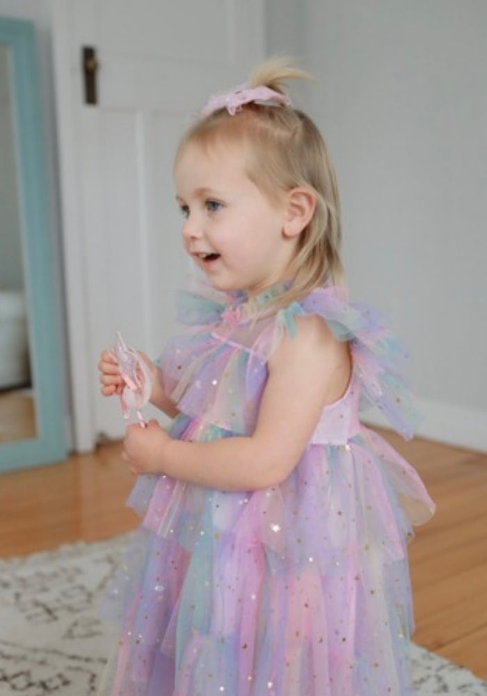 Enchanted Tulle Princess Tulle Birthday Dress Pink Rainbow - Fox Baby & Co