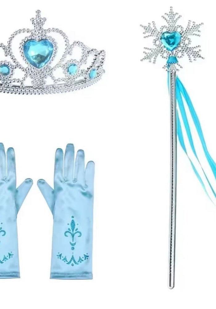 Elsa Snow Princess Tulle Tutu Dress Costume with Jewellery Set - Fox Baby & Co