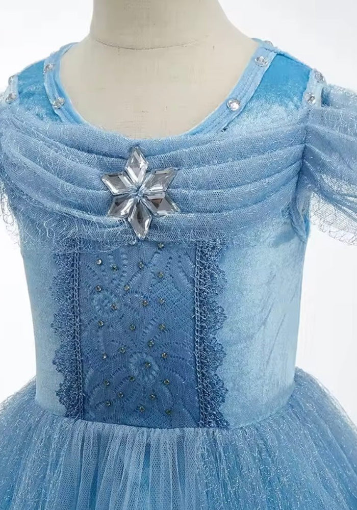 Blue Cinderella Butterfly Princess Party Dress Costume & Jewellery Set - Fox Baby & Co