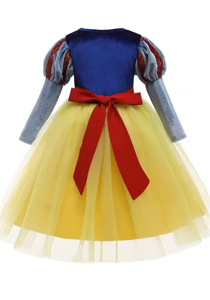 Enchanted Snow White Princess long Sleeve Dress Costume & Headband - Fox Baby & Co