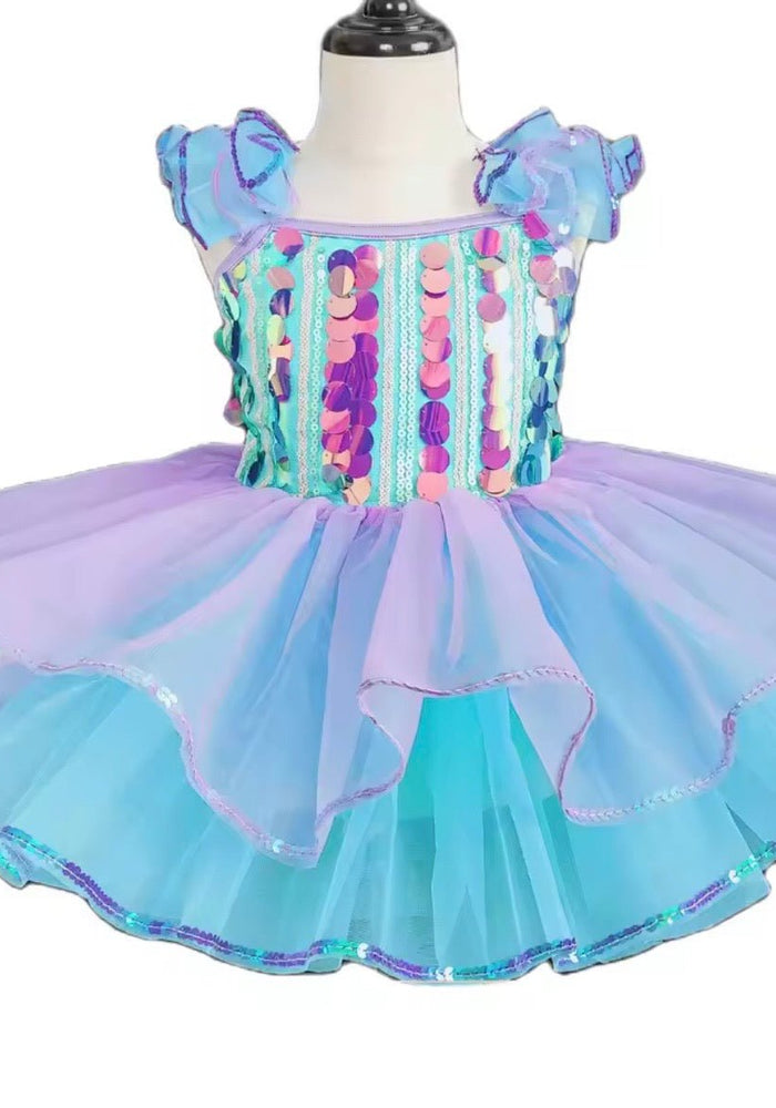 Ballerina Mermaid Glitter Sparkle Luxe Tulle Tutu Leotard - Fox Baby & Co