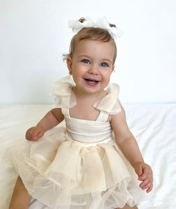 Little girl Mirabelle Tutu Birthday Dress - Ivory