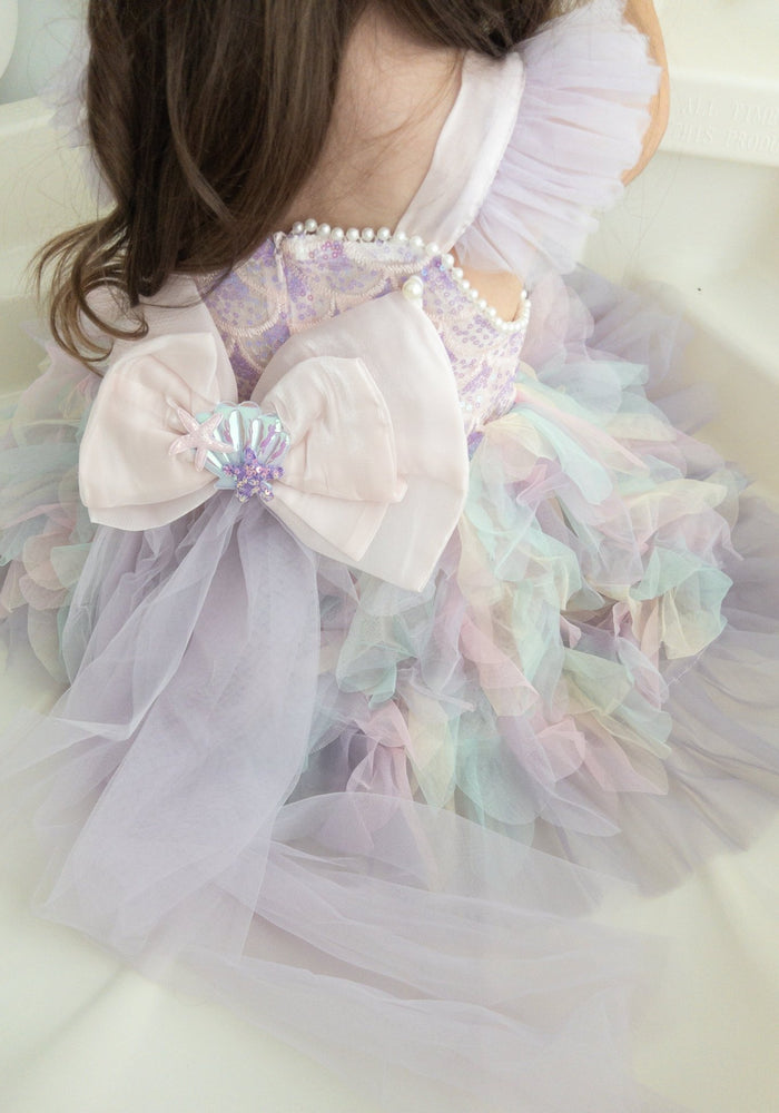 Mermaid Rainbow Bow Princess Party Dress - Fox Baby & Co
