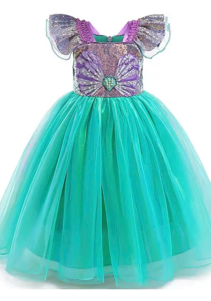 Wonderland Mermaid Princess Birthday Party Dress - Green - Fox Baby & Co