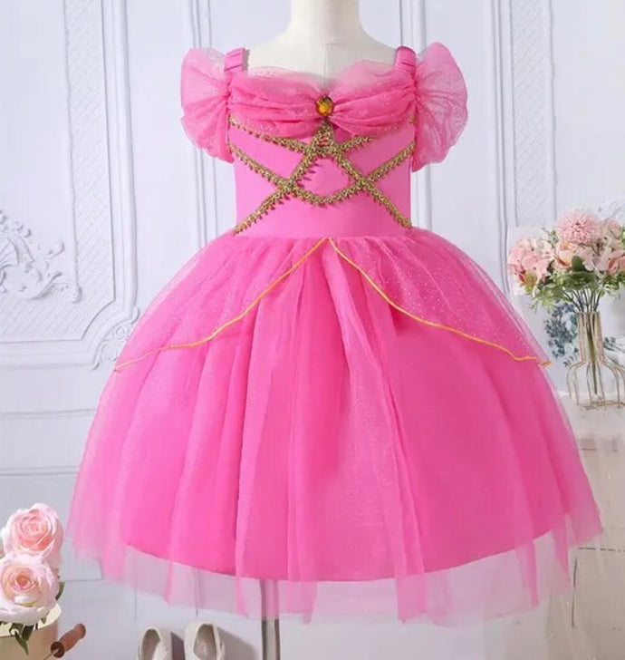 Pink Aurora Princess Luxe Birthday Party Dress Costume
