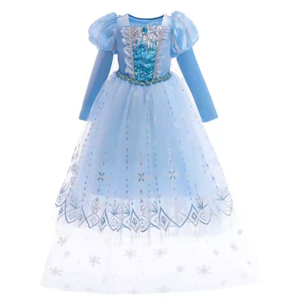 Snow Sparkle Cinderella Princess Long Sleeve Dress Costume - Fox Baby & Co