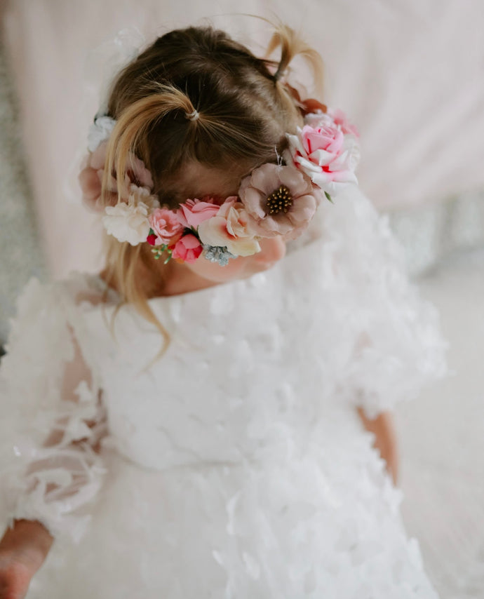 Vintage Floral Birthday Flower Crown - Fox Baby & Co