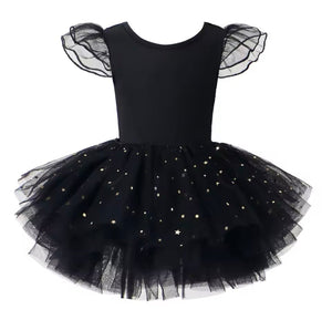 Halloween Ballerina Shimmer Tulle Tutu Leotard - Black (pre order) - Fox Baby & Co
