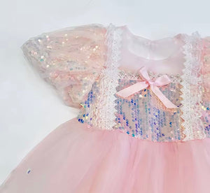 Enchanting Royal Princess Dress Costume & Tulle Bow Clip - Fox Baby & Co