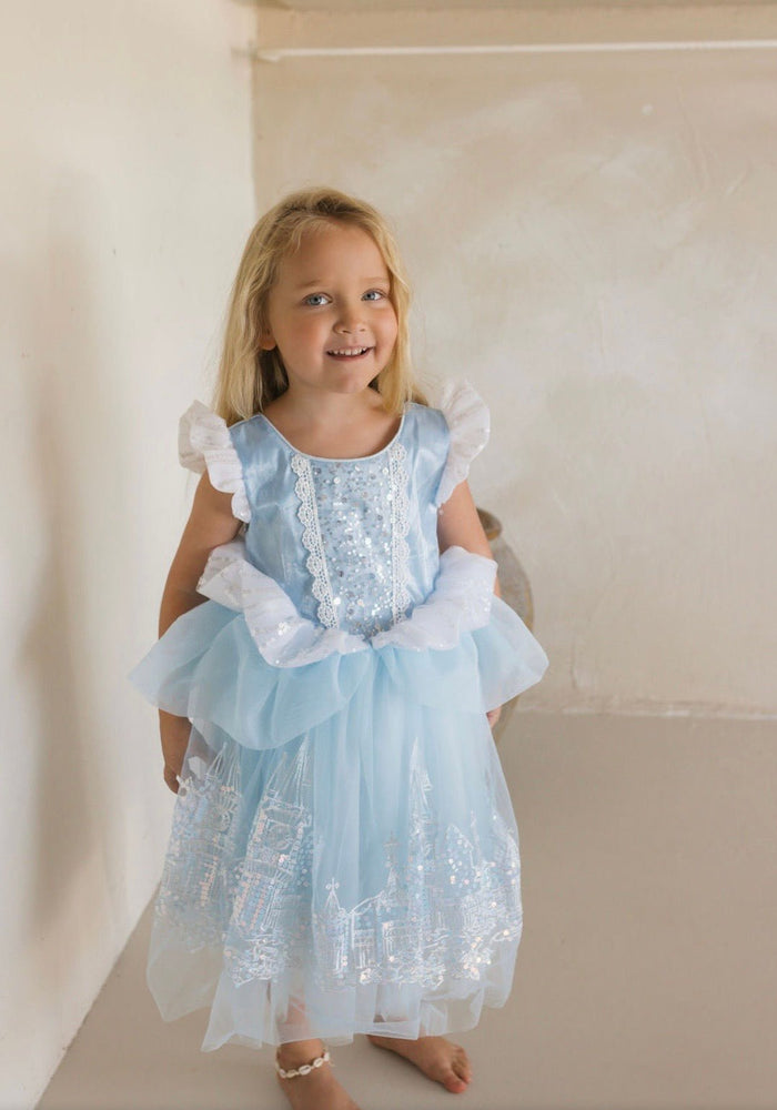 Cinderella Enchanted Castle Luxe Dress & Matching Gloves - Fox Baby & Co