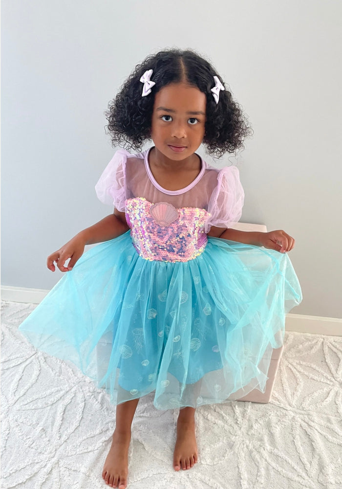 Mermaid Shell Princess Birthday Party Dress - Fox Baby & Co