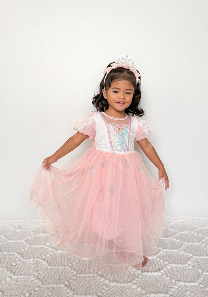 Pink Fairyfloss Princess Birthday Party Dress with cape - Fox Baby & Co