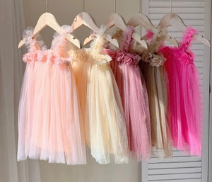 Florence Floral Birthday Tulle Dress (pre order) - Fox Baby & Co