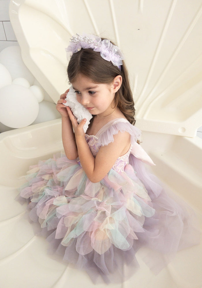 Mermaid Rainbow Bow Princess Party Dress - Fox Baby & Co