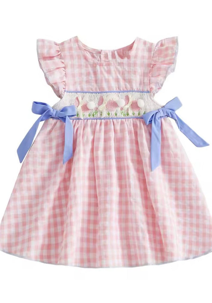 Easter Gingham Bow Dress - Pink - Fox Baby & Co