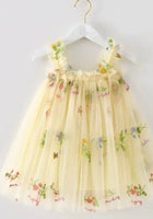 Load image into Gallery viewer, Arabella Garden Floral Tulle Birthday Dress - lemon - Fox Baby &amp; Co
