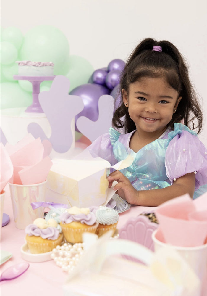 Mermaid Princess Purple Pearl Birthday Party Dress Costume - Fox Baby & Co