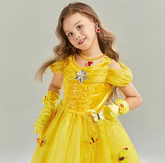 Belle Butterfly Princess Party Dress Costume - Fox Baby & Co