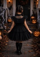 Load image into Gallery viewer, Wednesday Adams Black Dress &amp; Black Wig - Fox Baby &amp; Co
