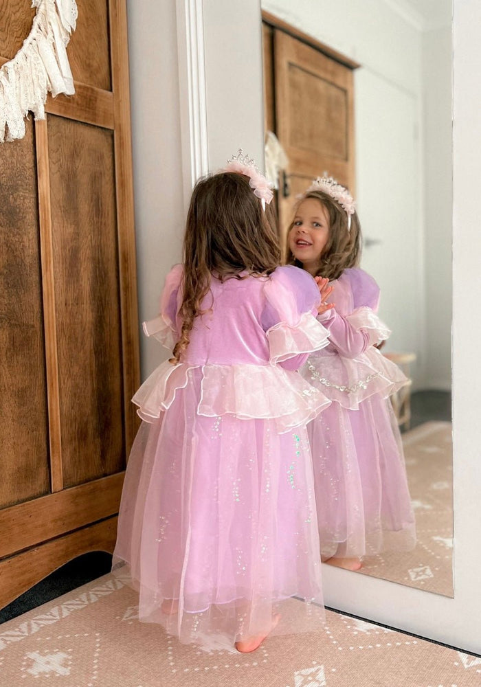 Violet Princess Birthday Long Sleeve Party Dress Costume - Fox Baby & Co