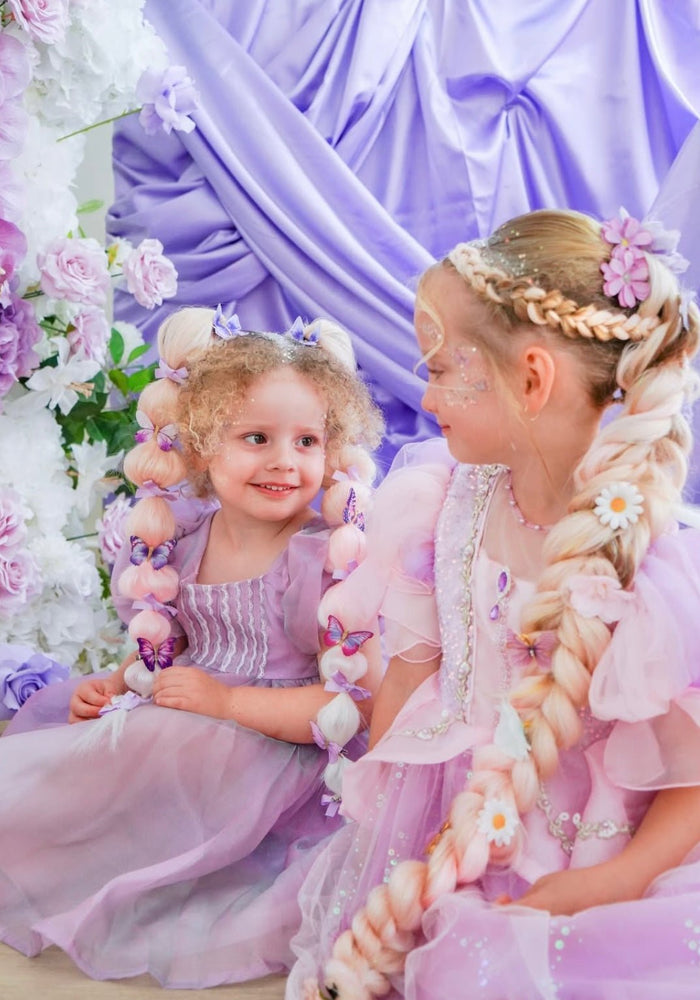 Violet Rapunzel Princess Puff Sleeve Party Dress Costume - Fox Baby & Co
