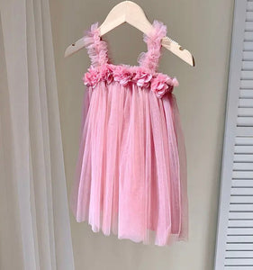 Florence Floral Birthday Tulle Dress (pre order) - Fox Baby & Co