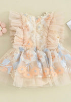 Load image into Gallery viewer, Baby Girls Flora Floral Tutu Lace Romper - Cream
