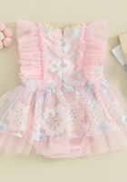 Load image into Gallery viewer, Baby Girls Flora Floral Tutu Lace Romper - Pink
