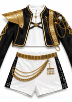 Load image into Gallery viewer, Kids Girls Kpop Style Demon Hunter Luxe Mira Costume Top, Shorts &amp; Jacket 3 Piece - Fox Baby &amp; Co
