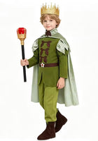 Load image into Gallery viewer, Enchanted Frog Prince Boys Costume Set with Cape, Crown &amp; Sceptre
