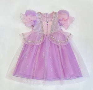 Violet Rapunzel Princess Puff Sleeve Party Dress Costume - Fox Baby & Co