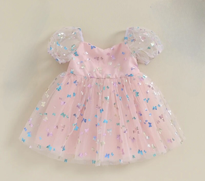 Kids girls Butterfly Shimmer Tulle Dress