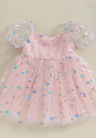 Load image into Gallery viewer, Kids girls Butterfly Shimmer Tulle Dress

