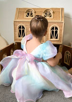 Load image into Gallery viewer, Kids little girls Rainbow Sherbet Luxe Party Dress (pre order) - Fox Baby &amp; Co
