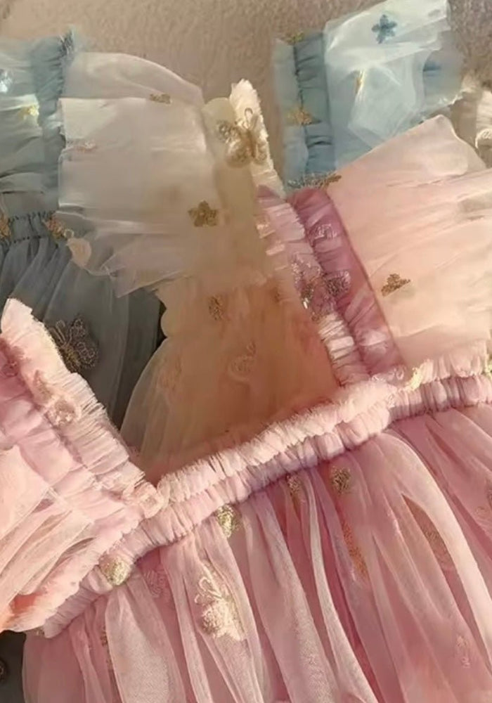 Whimsical Butterfly Fairy Tulle Birthday Dress - Pink - Fox Baby & Co