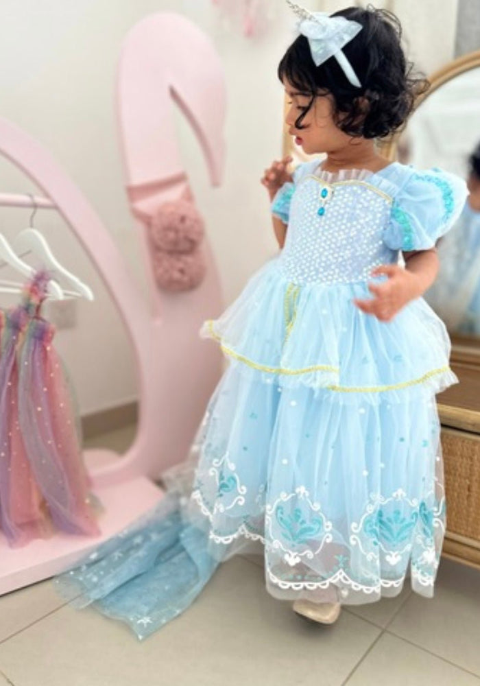 Snow Queen Princess Birthday Party Dress Costume with cape - Fox Baby & Co