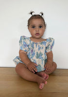 Load image into Gallery viewer, Baby Girls French Flora Puff Romper - Fox Baby &amp; Co
