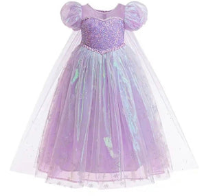 Purple Shimmer Princess Party Dress Costume with cape - Fox Baby & Co