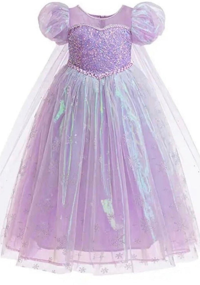 Purple Shimmer Princess Party Dress Costume with cape - Fox Baby & Co