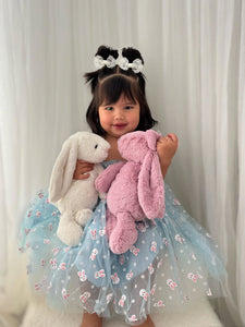 Baby Girl Easter Bunny Tulle Dress - Blue - Fox Baby & Co