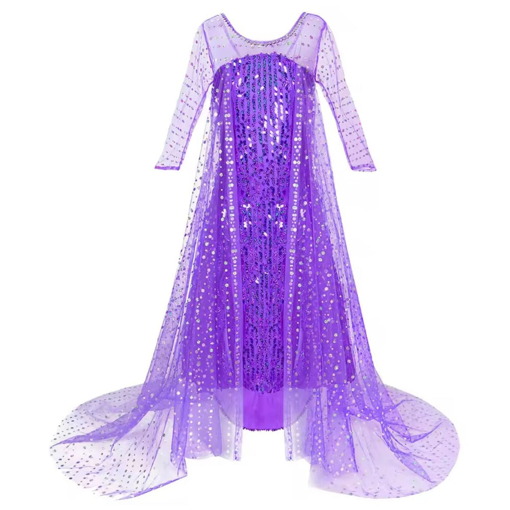 Magical Purple Elsa Sparkle Princess Party Dress - Fox Baby & Co