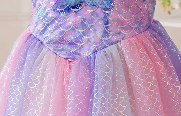 Mermaid Pastel Sequins Princess Dress Costume - Fox Baby & Co
