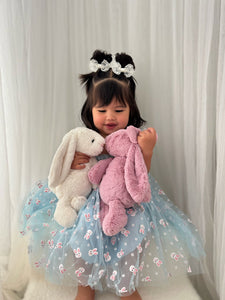 Baby Girl Easter Bunny Tulle Dress - Blue - Fox Baby & Co