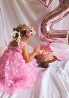 Load image into Gallery viewer, Whimsical Butterfly Tulle Dress - Rose Pink - Fox Baby &amp; Co
