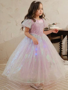Purple Shimmer Princess Party Dress Costume with cape - Fox Baby & Co