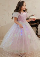 Load image into Gallery viewer, Purple Shimmer Princess Party Dress Costume with cape - Fox Baby &amp; Co
