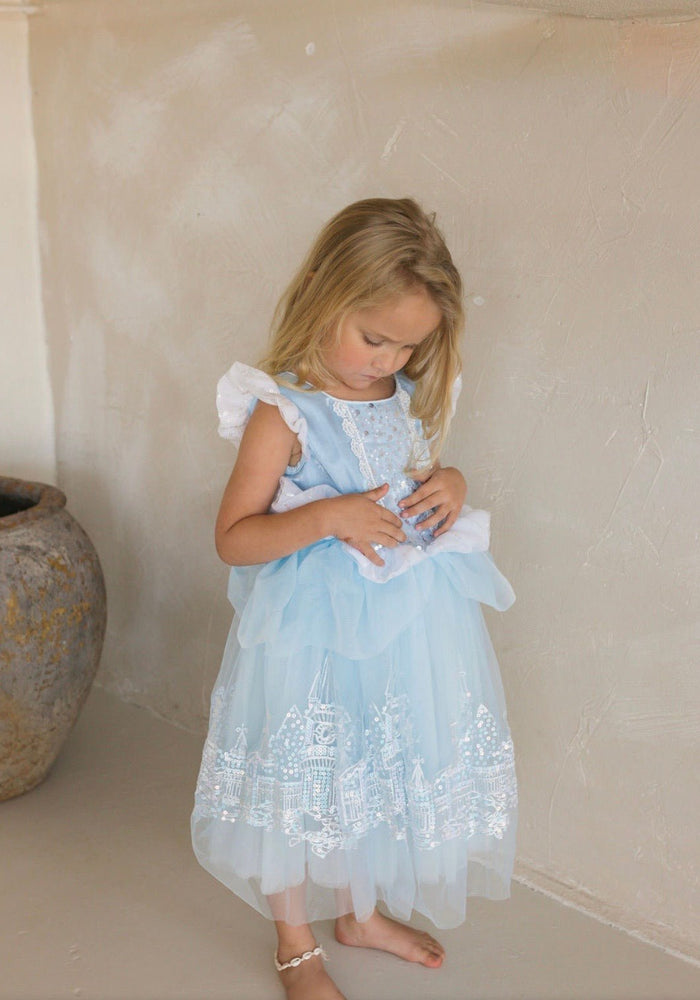 Cinderella Enchanted Castle Luxe Dress & Matching Gloves - Fox Baby & Co
