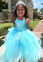 Load image into Gallery viewer, Elsa Snow Princess Tulle Tutu Dress Costume with Jewellery Set - Fox Baby &amp; Co

